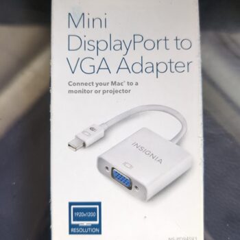 Insignia Mini DisplayPort to VGA Adapter White