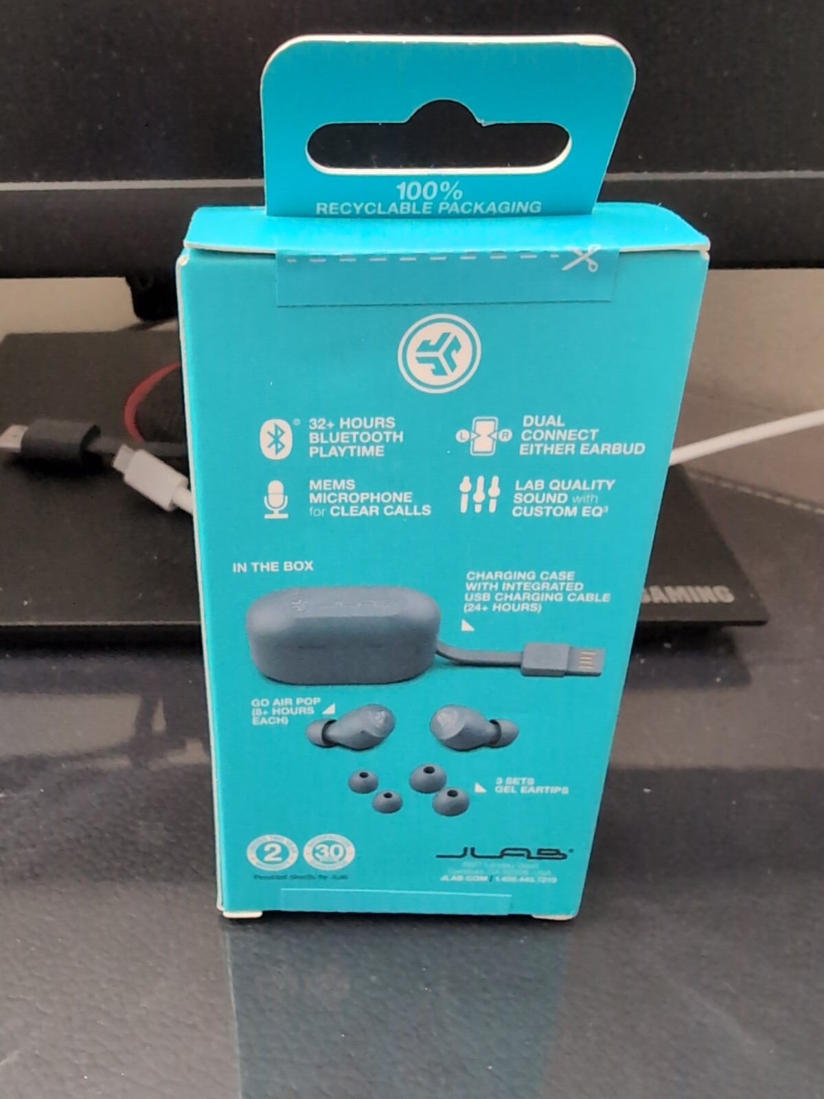 JLab-GO-Air-POP-True-Wireless-In-Ear-Headphones-Slate-Gray-New-235837735121-2