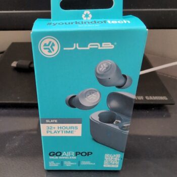 JLab - GO Air POP True Wireless In-Ear Headphones - Slate Gray - New