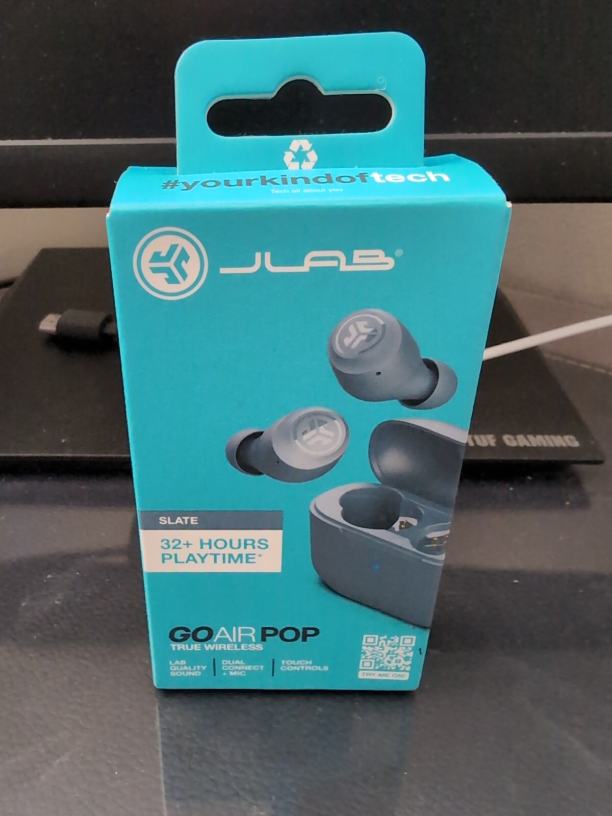 JLab-GO-Air-POP-True-Wireless-In-Ear-Headphones-Slate-Gray-New-235837735121