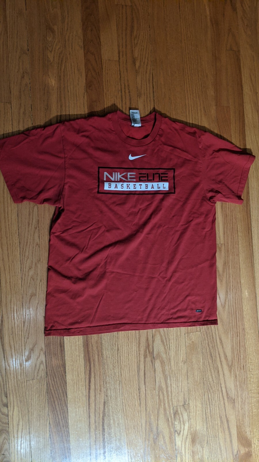 Vintage-Rap-Nike-Elite-Basketball-Tee-Red-Dri-Fit-Large-Autograph-Basketball-AOP-235837838321