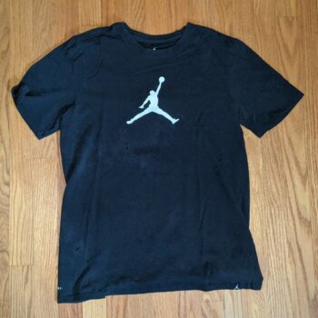Vintage Nike Air Jordan Jumpman Black Tee Dri Fit T Shirt 1 2 3 4 Sneakers Cool