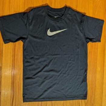 Vintage Nike Swoosh Dri Fit Tee Black Medium Rap Music Band Promo Cool Sports