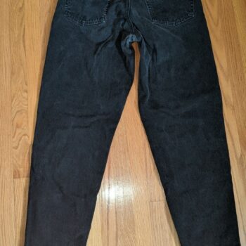Levi's 90s Vintage Tarped Leg Dark Black Denim Jeans 38x34 No Big E Or Selvedge