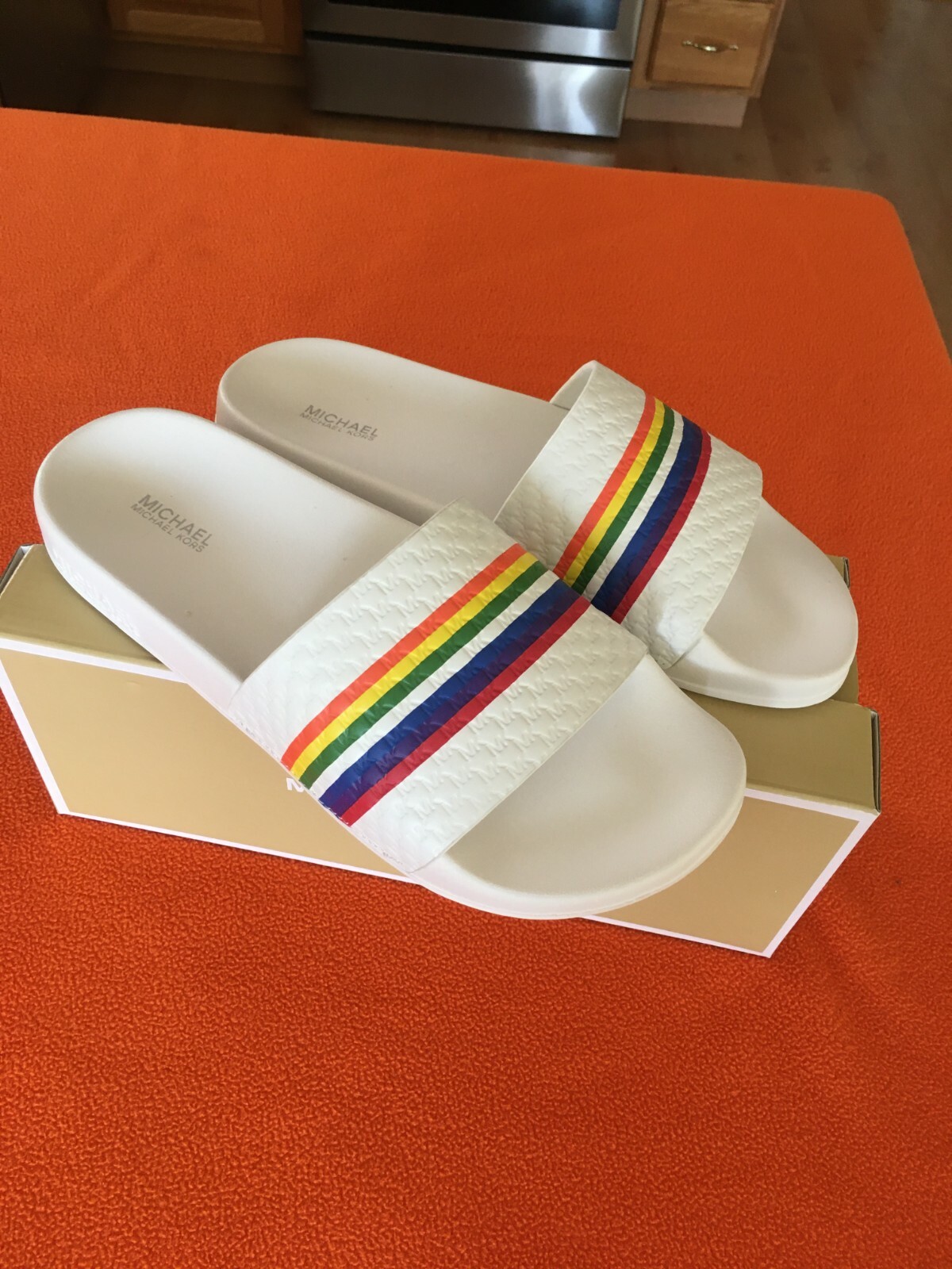 MICHAEL-Michael-Kors-Womens-White-Pool-Slides-Shoes-234987543897-3