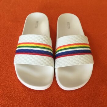 MICHAEL Michael Kors Womens White Pool Slides Shoes