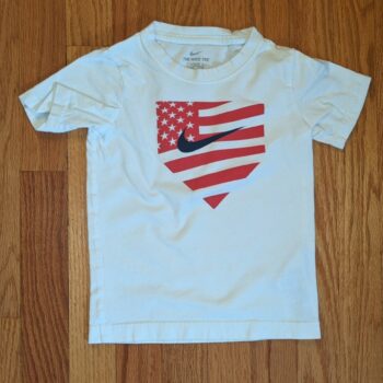 The Nike Tee Swoosh Tee Red White American USA Flag Extra Small XS